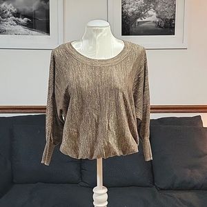 Metallic knit sweater